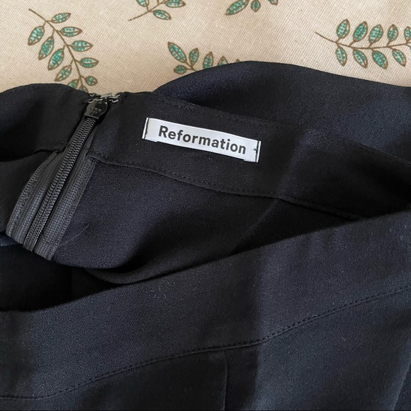 NWT Reformation Flounce Skirt Black - Picture 6 of 7